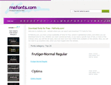 Tablet Screenshot of mafonts.com